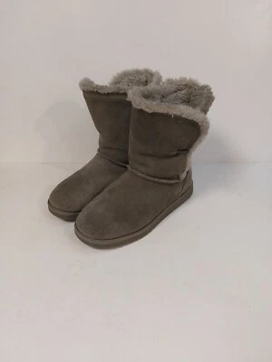Botas suaves Xhilaration invierno gris gamuza genuina superior piel sintética talla 7 Foto 1 de 4