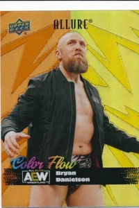 CF-19 BRYAN DANIELSON 2024 Upper Deck AEW Allure ORANGE YELLOW COLOR FLOW - Picture 1 of 2