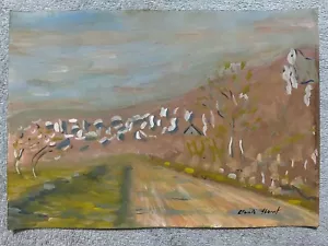 CLAUDE MONET drawing and painting on old paper signed stamped vintage - Picture 1 of 2