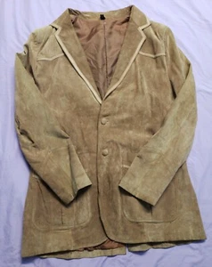 PIONEER WEAR Western Styled Leather Jacket Cowboy Blazer size 44 made in Korea - Picture 1 of 8