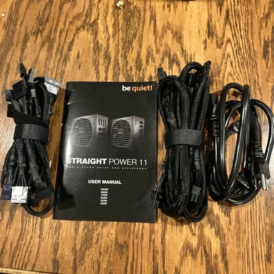 ** ¡Cállate! Lote de 11 cables fuente de alimentación recta PSU ** Foto 1 de 4