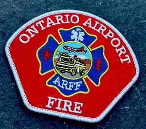 ONTARIO AIRPORT CALIFORNIA Feuerwehr Schulteraufnäher FLUGZEUG PLANE ARFF - Bild 1 von 2