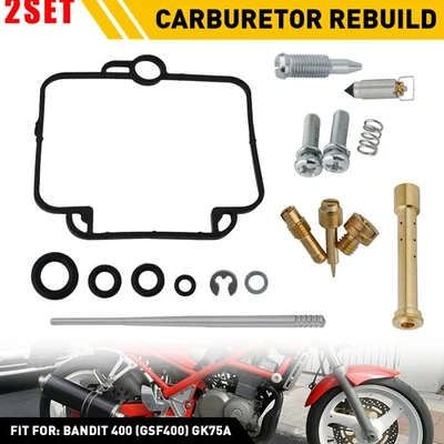 2Set Carburetor Carb Rebuild Repair Kit Replacement For Bandit 400 (GSF400) GK75 Foto 1 de 4