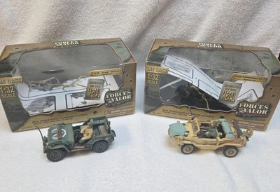 1:32 US Jeep Willys 1944 and German Schwimmwagen Type 166 Normandy 1944 - Image 1 of 4