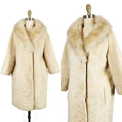 1970s Shearling Fur Coat - Vintage Fur Coat - Princess Coat - Size M-L - Image 1 of 4