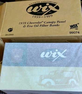 1939 Chevrolet Canopy Panel & Era Filter Coin Banks / Cars New Original Seal  - Image 1 of 4