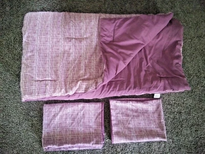 Comforter Set - Full Size - Reversable Mauve/Mauve-White Print - Room Essentials - Image 1 of 4
