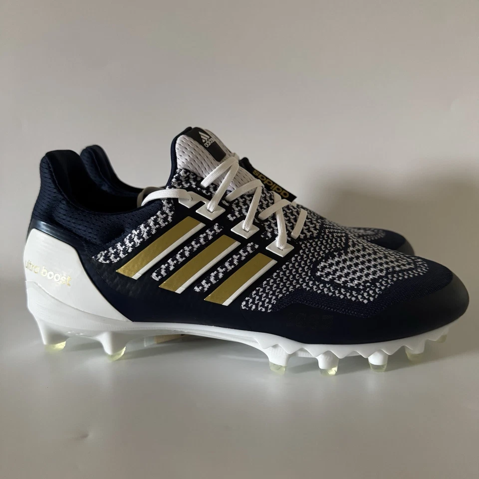 adidas Men’s Size 12 Ultraboost 1.0 Football Cleats ‘Georgia Tech’ HR0988 NEW - Image 1 of 4