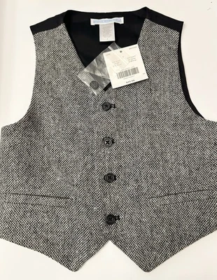 Janie And Jack Boys Sz 3 Suit Vest New With Tags Wool Blend Gray Black  - image 1 of 3