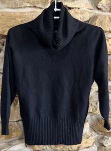 Damen Schwarz Banana Republic Kaschmir Enger Strick Rollkragen Pullover Größe Small - Bild 1 von 4
