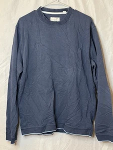 Ashworth Long Sleeve Golf Shirt Dark Blue Large 100% Cotton - Picture 1 of 7
