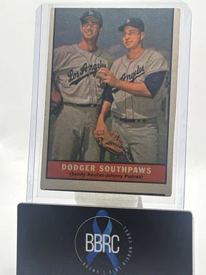 1961 Topps - Sandy Koufax, Johnny Podres #207 - Image 1 of 2