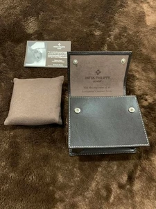 Patek Philippe Watch Box Leather Box Brown Travel Box Pouch Button Case - Picture 1 of 20