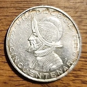 1953 Panama 1 Balboa SILVER COIN, Low Mintage 50,000!!! - Picture 1 of 2