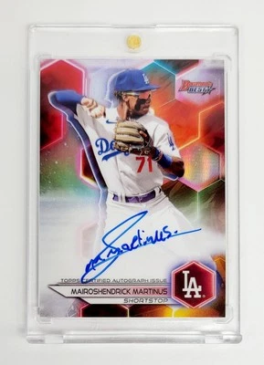 MNT RC AUTO REFRACTOR 2023 Bowman's Best of 2023 Mairoshendrick Martinus DODGERS - Image 1 of 2