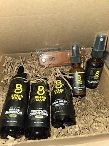 The Beard Club Set 6 Pezzi Shampoo Lavaggio Corpo Balsamo Vitamine Spray Misto - Foto 1 di 5