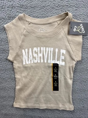 Nashville Shirt Girls Small 6/7 Tan Short Sleeve Graphic Tee Youth Art Class - Image 1 of 4