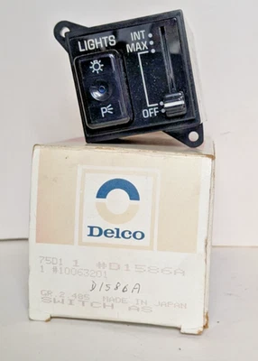 NOS AC DELCO (GM) HEADLAMP SWITCH 1988-1993 OLDSMOBILE CUTLASS  10063201  D1586A - Image 1 of 4