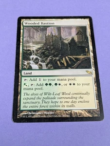 MTG Magic: Shadowmoor: Wooded Bastion #281/301 Rare - LP - Picture 1 of 2
