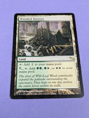 MTG Magic: Shadowmoor: Wooded Bastion #281/301 Rare - LP - Image 1 of 2