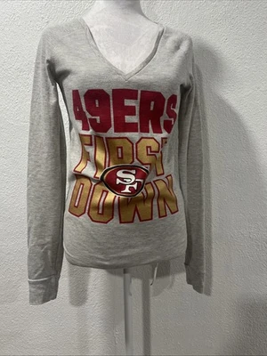 Victorias Secret PINK NFL 49ers Y2K Top Long Sleeves Glam Football Fan Girl Sm - Image 1 of 4