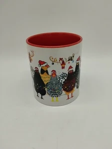 Christmas Chickens Hens Roosters Coffee Mug Cup - Picture 1 of 9