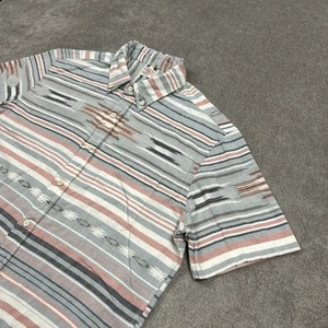 Camisa Faherty Para Hombres Grande Con Botones Manga Corta Algodón Orgánico Informal Azteca - Imagen 1 de 10