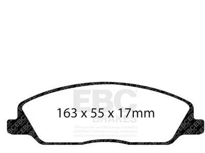 Juego de pastillas de freno delanteras EBC 27186BGDQ 2011 2012 2013 base para Ford Mustang 2010-2014 Foto 1 de 4