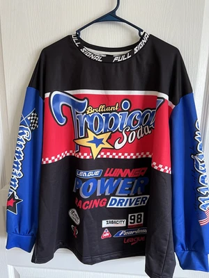 Shein Coolane Letter Graphic Sweatshirt Womens Sz 1X Racing Graphic Colorful - Image 1 of 4