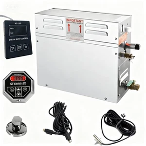 7KW 4KW Full Stainless Steel Full SET HOME STEAM SAUNA SHOWER SPA BATH GENERATOR - Picture 1 of 7