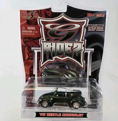 Maisto G Ridez VW Beetle Cabriolet Green Convertible 1:64 Scale - Image 1 of 4