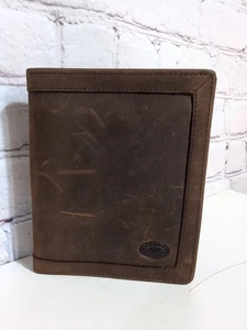 Duluth Trading Co Heavy Full-Grain Leather Travel/Bi-Fold Wallet - Passport Size - Picture 1 of 7