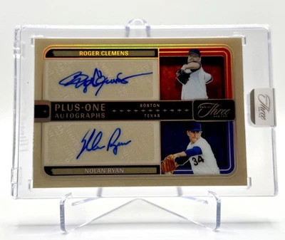 Panini Three and Two 2025 Nolan Ryan Roger Clemens Plus One Dual Auto Gold/10 Foto 1 de 4