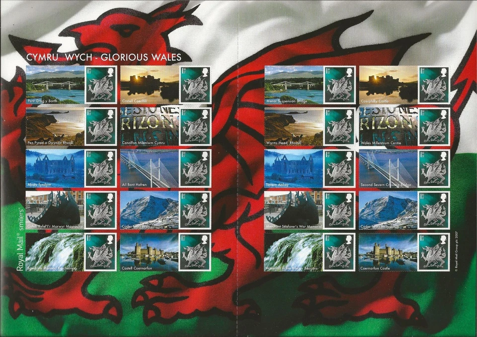 Great Britain mint never hinged smiler sheet Glorious Wales [ 158 - Image 1 of 1
