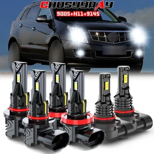 For Cadillac SRX 2010-2016 LED Headlight Fog Light Bulb Combo Conversion Kit - Picture 1 of 17