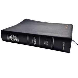 NIV Study Bible Zondervan New International Version Red Letter 1985 Blue Leather - Picture 1 of 10