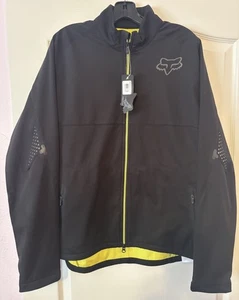 Chaqueta Fox Racing FoxTech FX-Bionic Softshell Cremallera Frontal Negra Unisex Talla L Nueva con Etiquetas - Imagen 1 de 9