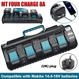 8A 4 Port Rapid Charger for Makita 14.4V-18V Lithium Batteries BL1850 BL1815N .. - Picture 1 of 14