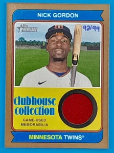NICK GORDON (CCR-NG) - 2023 Topps Heritage Clubhouse Collection DORADO (#92/99) - Imagen 1 de 2