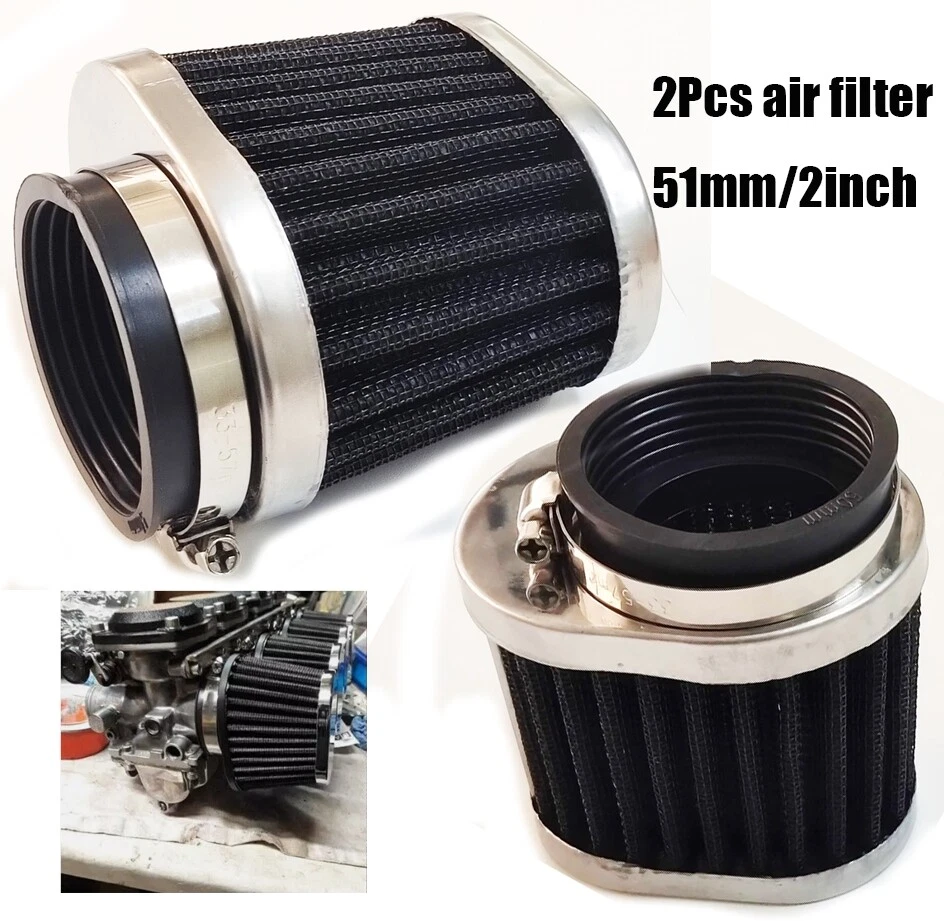 Filtro de aire de moto 51 mm limpiador para moto ATV motor universal Foto 1 de 4