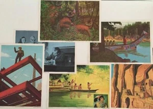 Indians Yesterday and Today Educational 6 Poster Set 70s Classroom Prints Native - Picture 1 of 12