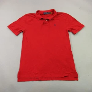Polo Ralph Lauren Shirt Boys XL Red Short Sleeve Button Up Collar Lightweight - Picture 1 of 10