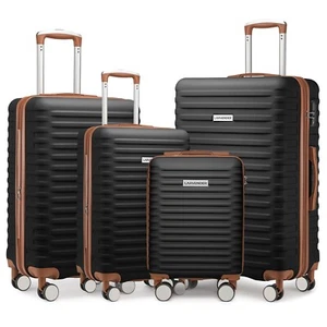 Hard Shell Luggage 4 pcs Set Expandable Carry on Luggage Suitcase Lightweight - Picture 1 of 3