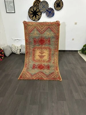 Alfombra marroquí vintage, alfombra boujaad roja, alfombra marroquí, alfombra de salón, Foto 1 de 4