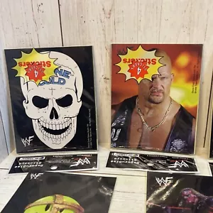 WWF/WWE Undertaker Dx Stone Cold Vintage Aufkleber 1999 Artbox 4er-Pack Neu in Verpackung SELTEN - Bild 1 von 8