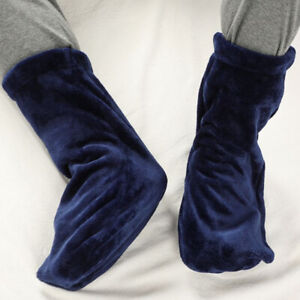 1 Pair Men Faux Fur Bed Slipper Socks Winter Warm Thermal Foot Warmer Booties
