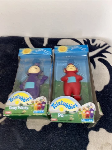 VINTAGE 1998 TELETUBBIES PO+TINKY WINKY PURPLE 7" DOLL FIGURE PLAYSKOOL Box Lot Cover