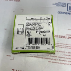 NEU- Leviton 2423 VERRIEGELUNGSSTECKER 20A 250V 3polig 4 Draht - Bild 1 von 2