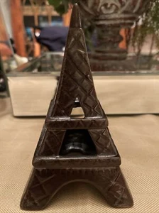 Eiffel Tower Dark Brown Ceramic NWOT Decorative Statue Aged Look 6” X 3.5” - Picture 1 of 7