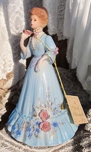 Josef Originals MARIA Gibson Niña Delicado Vestido Azul Rosa Rosas Etiqueta Dorada - Imagen 1 de 14